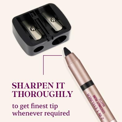 Typsy Beauty Double-Ended Eyeliner & Eyeshadow | Matte & Metallic Creamy Dual-Ended Eyeliner Pencil | One Swipe Application | Long-Lasting & Waterproof | Available in 5 shades | 2g (Wine and Dine 01)