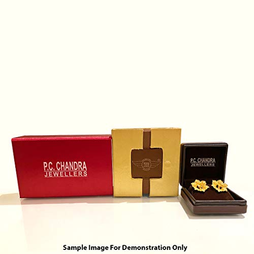 P.C. Chandra Jewellers 14KT Yellow Gold Stud Earrings for Women - 0.72 Grams