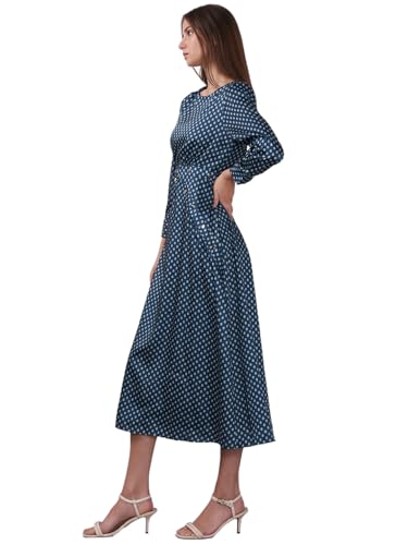 VERO MODA Women's Fit and Flare Blue Dress