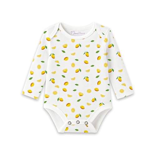 Moms Home Organic Cotton Baby Bodysuit Romper | Pack of 5 | 0-3 Months