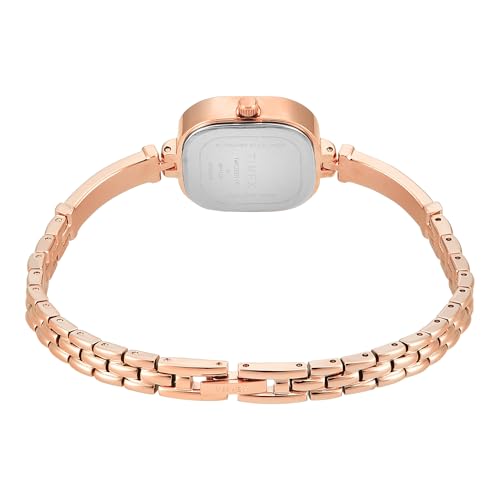 TIMEX Silver-Tone Square Dial Analog Women's Watch - TWEL22901