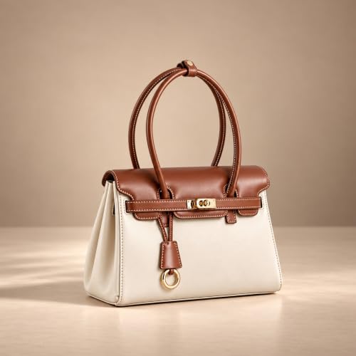 Lino Perros Ella Luxe Flap Beige Shoulder Bag