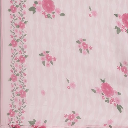 Rangriti Women's Viscose Rayon Kurta Set (ECSFLO22006SS25PNK_Pink