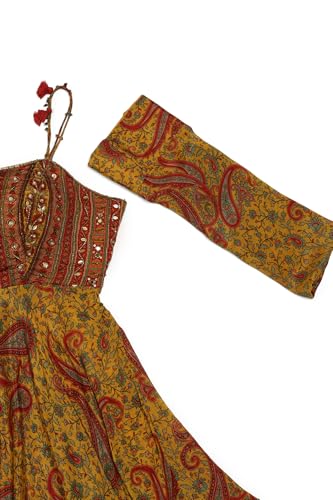 Soch Women's Chinon Salwar Suit Set (FWA5CD22220_Mustard