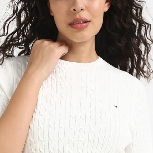Tommy Hilfiger Womens White Color Sweater (M)