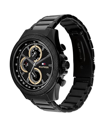 Tommy Hilfiger Multifunction Pure Black Analog Mens Watch 1792081