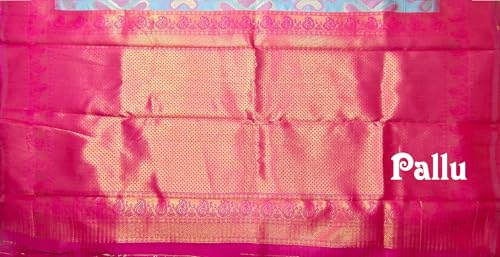 SREE KUMARAN Women's Kanchipuram Kubera Silk Pure Pattu Sarees With Blouse (VSK3267-8)