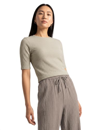 Max Women Ribbed T-Shirt (Green_M)