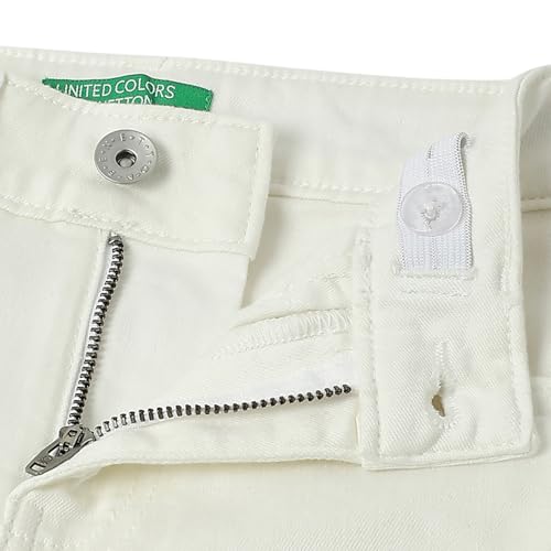 United Colors of Benetton Baby-Girl's Bootcut Jeans (25A4DENC0600I101_White