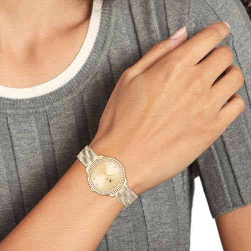 Tommy Hilfiger Quartz Gold Dial Stainless Steel Strap Watch for Women