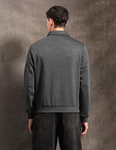 U.S. Polo Assn. Denim Co. Men's Heathered Black & Gold Jacket (UDJCK004A_Antra Melange_2XL)