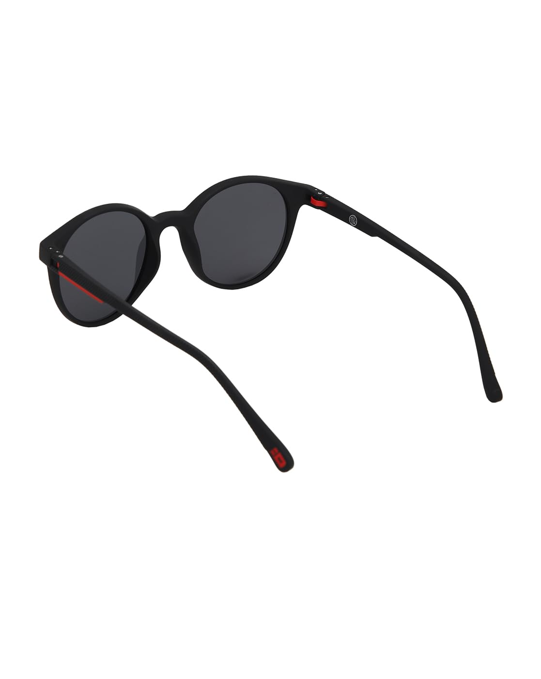 Carlton London Black with Red Toned and Blue Polarised Lens Round Sunglass for men