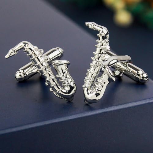 Peluche Silver Trumpet Cufflinks for Men