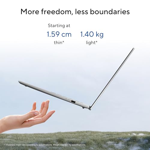 ASUS Vivobook S14, Intel Core Ultra 5 225H, Intel iGPU,16GB RAM,512GB SSD, FHD+,14",60Hz,Windows 11,M365 Basic (1Year)*,Office Home 2024,Cool Silver,1.4 Kg, S3407CA-LY060WS, Metallic Design Laptop
