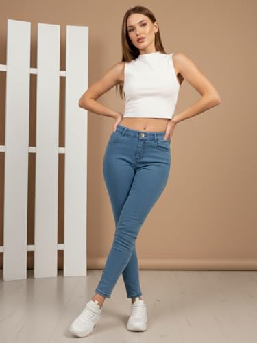 Lux Cozi PYNK Women's Denim Skinny Fit Jeggings_COZI_PYNK_Jeggings_LTBU_S_1PC