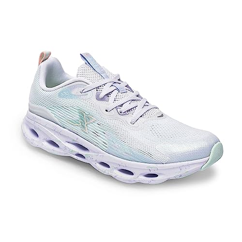 XTEP Off White & Green Reactive Coil Running Shoes for Women Euro 39 - SaumyasStore