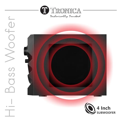 TRONICA Firefly 40W 5.1 Bluetooth Home Theater System with FM/PenDrive/Sd Card/Mobile/Aux Support & Remote (5.1 Speaker Set) Black