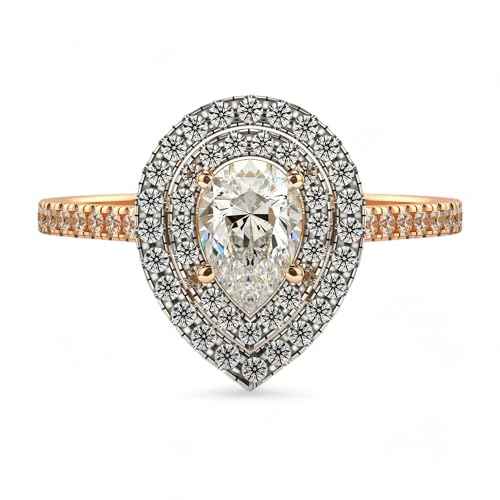 VALANOVA Hallmarked 14K Gold & Certified Lab Grown Diamond 0.71cts | Ring For Women's/Girls | Stylish & Elegant | VGR0467S | Ring Size: 8