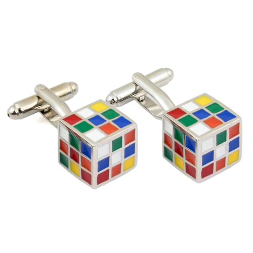 Peluche Multicolour The Rubix Cube Cufflinks for Men