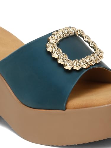Flat n Heels Womens Blue Pumps FnH 3121-BLU