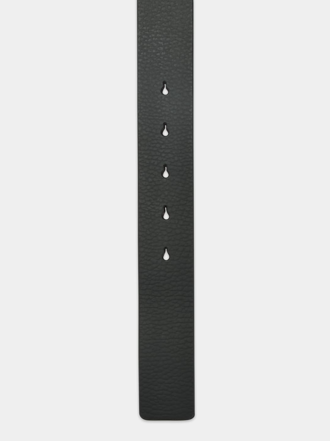 Calvin Klein Solid Black Leather Classic Belt