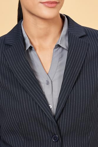 Annabelle by Pantaloons Women's Blazer (110149139002_Black Iris