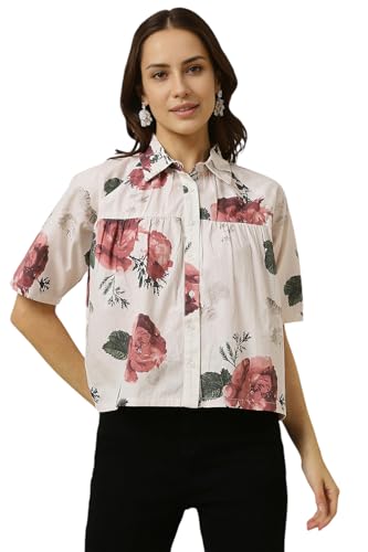 Allen Solly Women's Regular Fit Blouse (AHTSARGHP62989_White