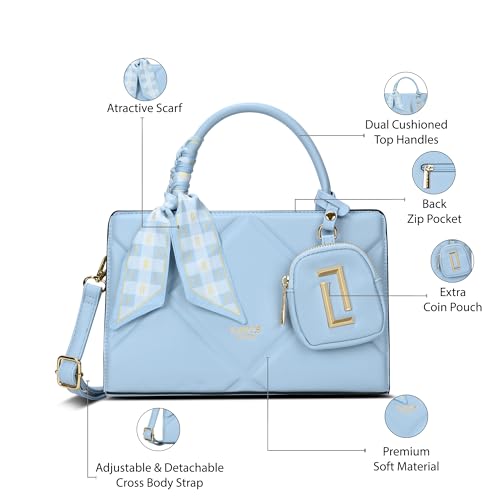 Lavie Luxe Women's Quaro26 Horizontal Small Satchel Bag | Satchel Handbag for Work | Ladies Purse | Stylish Shoulder Bag | Gift for Women