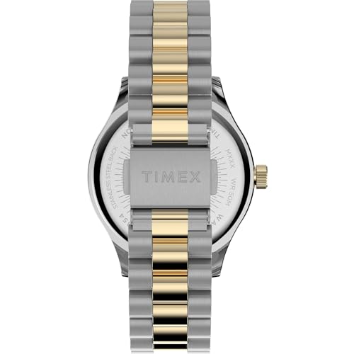 TIMEX Legacy Analog Watch for Women with Mother of Pearl White Round Dial & Multicolor Stainless Steel Bracelet Band Water Resistant Women's Wrist Watches - TW2W85500UJ