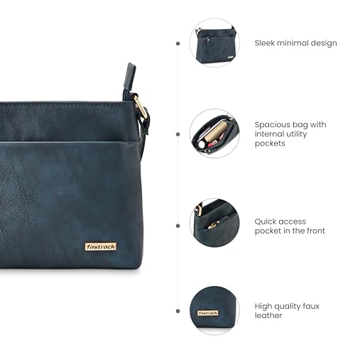 Fastrack Solid Sling Bag for Women, Girls and Ladies | Slings for Casual Carry | Ladies Purse Handbag