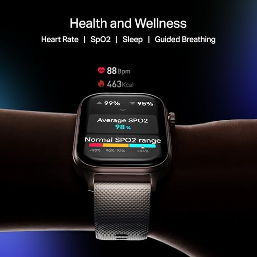 Boat Storm Infinity Plus Smartwatch with 20 Days Battery, ASAP™ Charge, 4.97 cm HD Display, Functional Crown, Multiple Sports Modes, BT Calling, SOS, IP68, Heart Rate & SpO2 Monitor (Cherry Blossom)