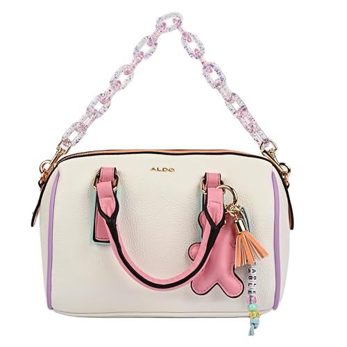 Aldo Women's AZELIA Satchel Bag, White Multicolor