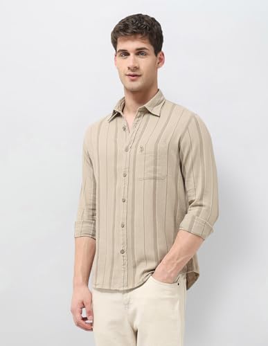 U.S. Polo Assn. Denim Co. Men's Vertical Striped Regular Fit Shirt