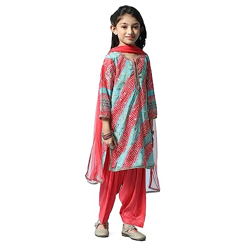 BIBA GIRL PRINTED CRINKLED KID(KW5392_SEA GREEN_7)
