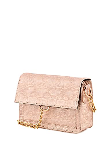 Sakwoods Women Pu Peach Sling Bag