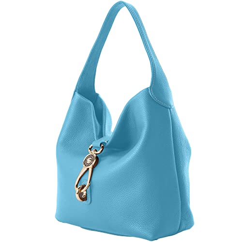 Dooney & Bourke Handbag, Pebble Grain Small Logo Lock Sac Shoulder Bag - Sky Blue, Sky Blue, One Size