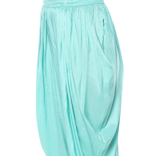 BIBA Women's Viscose Kurta (SKDZRINM10245AW24AQU_Aqua Blue