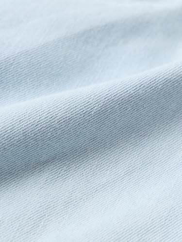 The Souled Store Denim Skorts: Misty Blue Women and Girls Buttoned Light Blue Solid Cotton Asymmetrical Wrap Front Pleated Front Panel Regular Fit Lightweight Everyday Casual Skorts