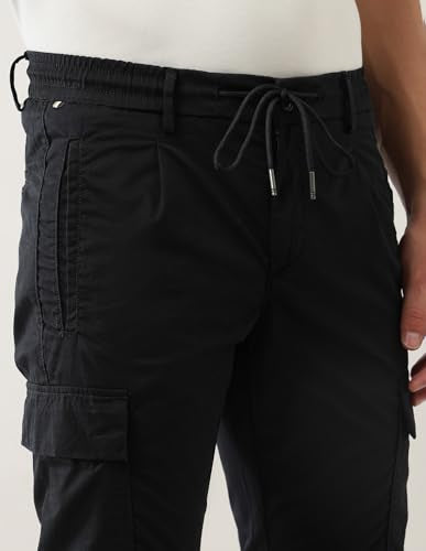 Arrow Sports Men's Regular Casual Pants (ASAJTR2466_Black