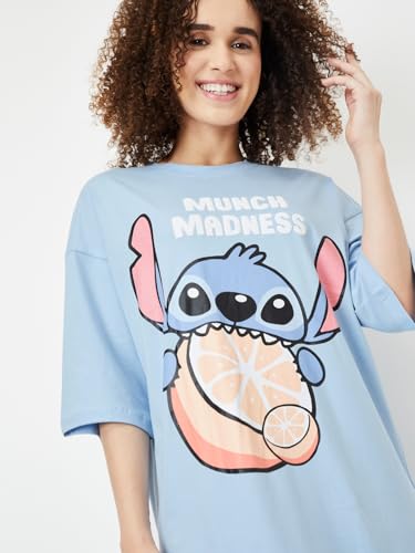 Max Women's Cotton Casual Chemise (CLD1403_Blue_XXL)