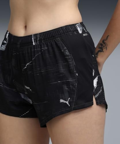 PUMA , Women, W Run Velocity AOP 3" Short, Black, S (52760101)