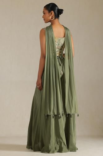 Soch Women's Chinon Salwar Suit Set (OWS5CD21536_Olive