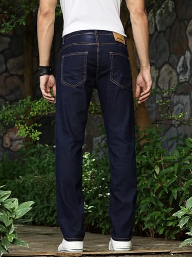 Thomas Scott Men's | Smart | Regular Fit | Mid-Rise | Clean Look | Stretchable | Jeans (TSJ224_Indigo_38)