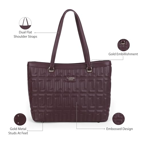 Lavie Luxe Juli Large Tote Bag for Women | Tote Bag for Work | Ladies purse | Stylish Shoulder Bag | Gift for Women
