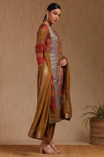 Soch Women's Viscose Salwar Suit (OWS5CD21949_Maroon