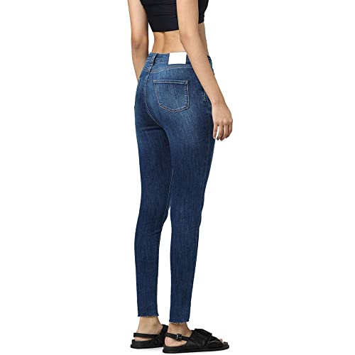 ONLY Women's Skinny Jeans (15285596-Dark Blue Denim_Dark 28)