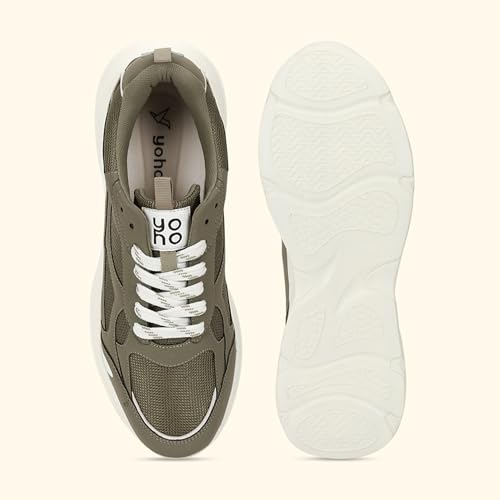 YOHO Chunky Sneakers for Women | Cushioned Insole | Anti-Skid | Casual Shoes
