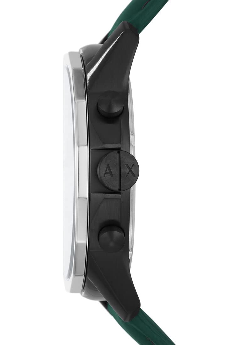 Armani Exchange Men's Chronograph, Black-Tone Stainless Steel Watch, AX1725, Black, strap, Black, strap