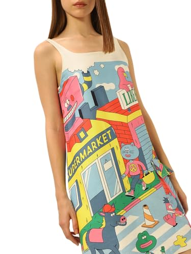 ONLY Women's Fit and Flare Multicolor Dress