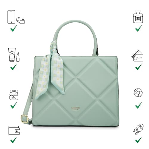 Lavie Luxe Women's Quare Large Satchel Bag | Satchel Handbag for Work | Ladies Purse | Stylish Shoulder Bag | Gift for Women